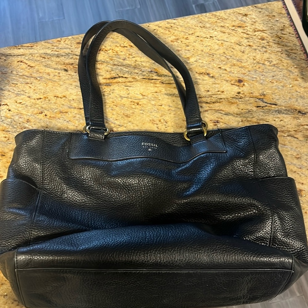 Leather Fossil Work / Diaper bag